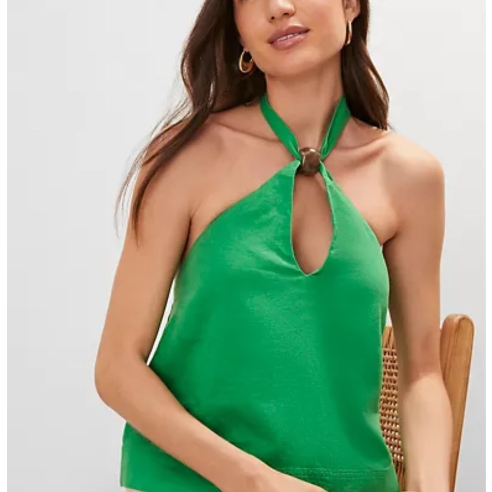 Ann Taylor linen blend halter